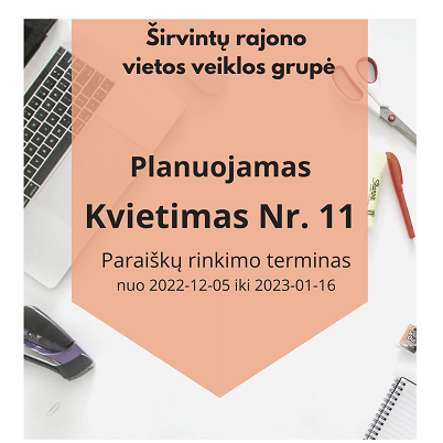 (Lietuvių) Planuojamas kvietimas Nr. 11