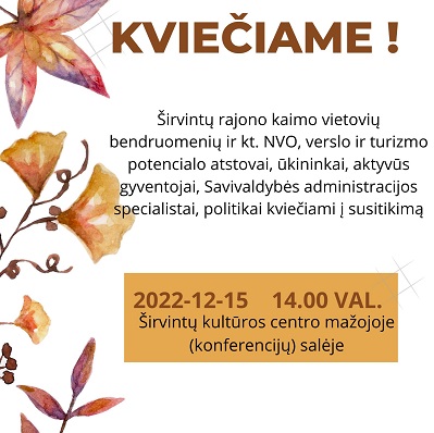 (Lietuvių) Kviečiame į susitikimą